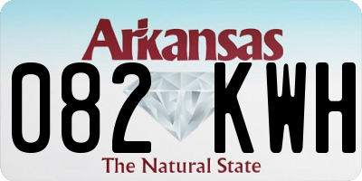 AR license plate 082KWH