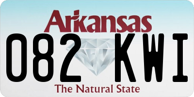 AR license plate 082KWI