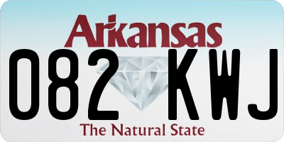 AR license plate 082KWJ