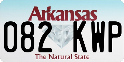 AR license plate 082KWP