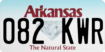 AR license plate 082KWR