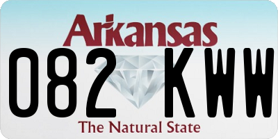 AR license plate 082KWW