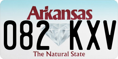 AR license plate 082KXV