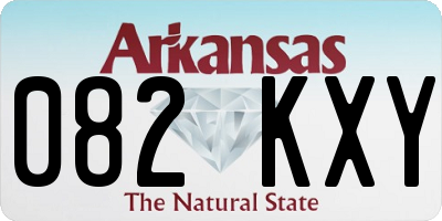 AR license plate 082KXY