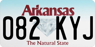 AR license plate 082KYJ