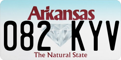 AR license plate 082KYV