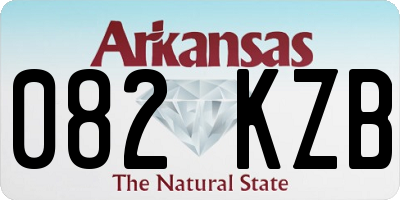 AR license plate 082KZB