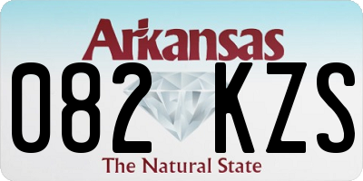 AR license plate 082KZS