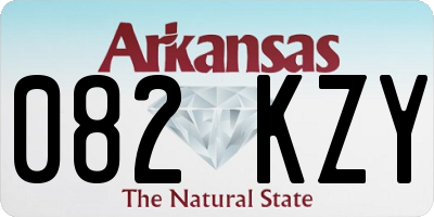 AR license plate 082KZY