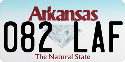 AR license plate 082LAF