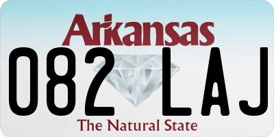 AR license plate 082LAJ