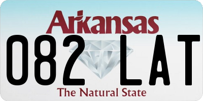 AR license plate 082LAT
