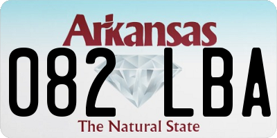 AR license plate 082LBA