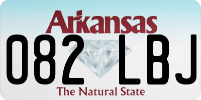 AR license plate 082LBJ