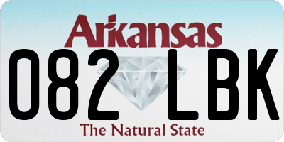 AR license plate 082LBK