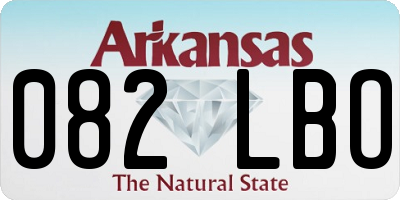 AR license plate 082LBO