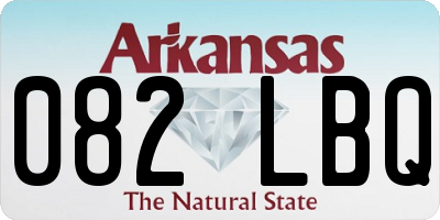 AR license plate 082LBQ