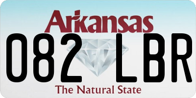 AR license plate 082LBR