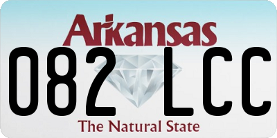AR license plate 082LCC