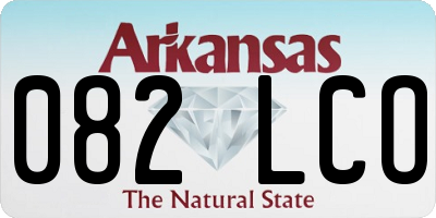 AR license plate 082LCO