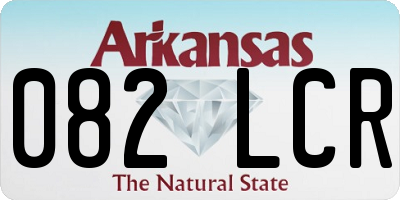 AR license plate 082LCR