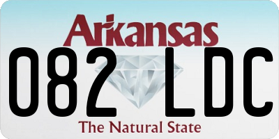 AR license plate 082LDC
