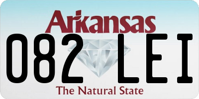 AR license plate 082LEI