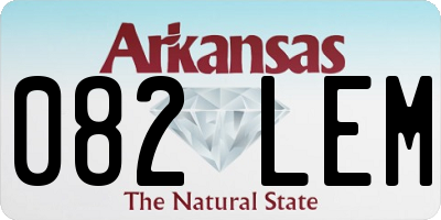 AR license plate 082LEM