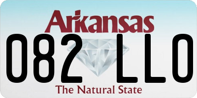 AR license plate 082LLO