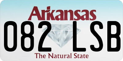 AR license plate 082LSB