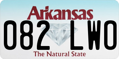 AR license plate 082LWO