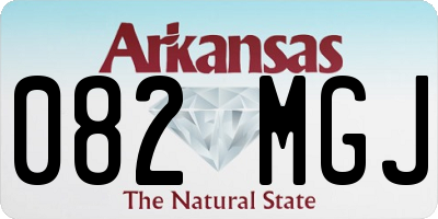 AR license plate 082MGJ