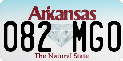 AR license plate 082MGO