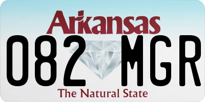 AR license plate 082MGR