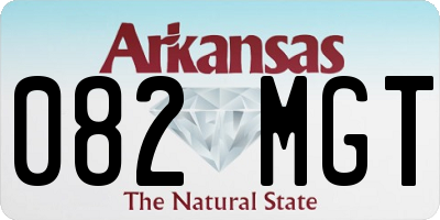 AR license plate 082MGT