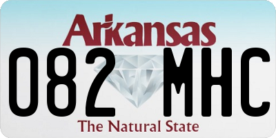 AR license plate 082MHC
