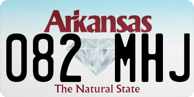 AR license plate 082MHJ