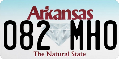 AR license plate 082MHO
