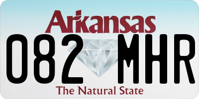 AR license plate 082MHR