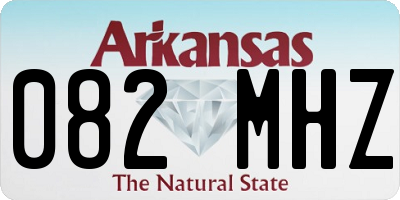 AR license plate 082MHZ