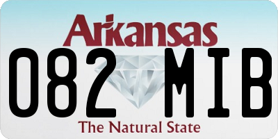 AR license plate 082MIB
