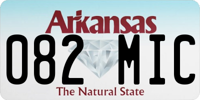 AR license plate 082MIC