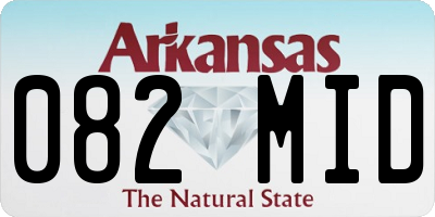 AR license plate 082MID
