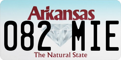 AR license plate 082MIE