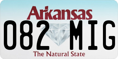 AR license plate 082MIG