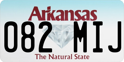 AR license plate 082MIJ