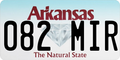 AR license plate 082MIR