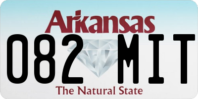 AR license plate 082MIT