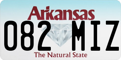 AR license plate 082MIZ