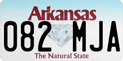 AR license plate 082MJA
